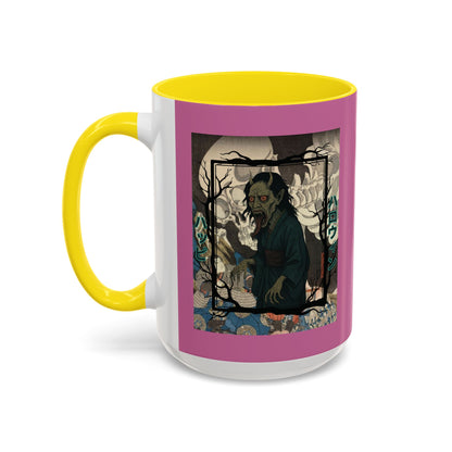 Yōkai Happy Halloween Pink Accent Mug by CreepyCrafts.boo