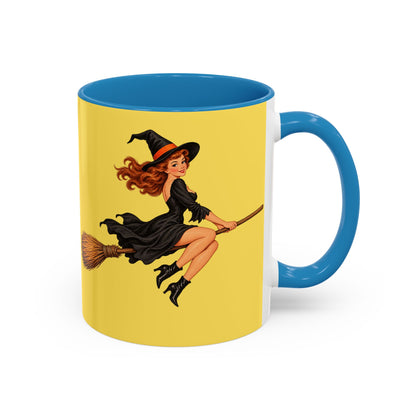 Hazel Hex Yellow Accent Mug by CreepyCrafts.boo