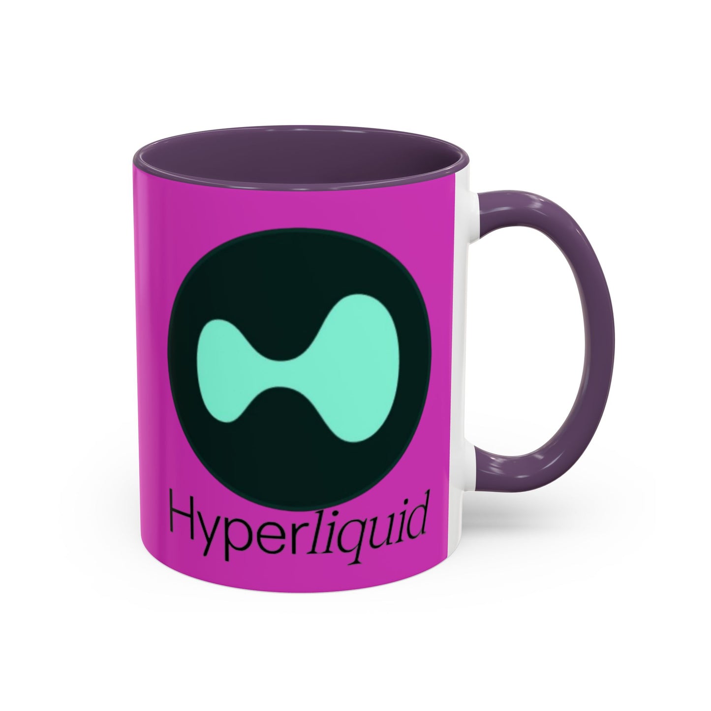 Hyperliquid Black font Pink Accent Mug by cypherpunkgear.com