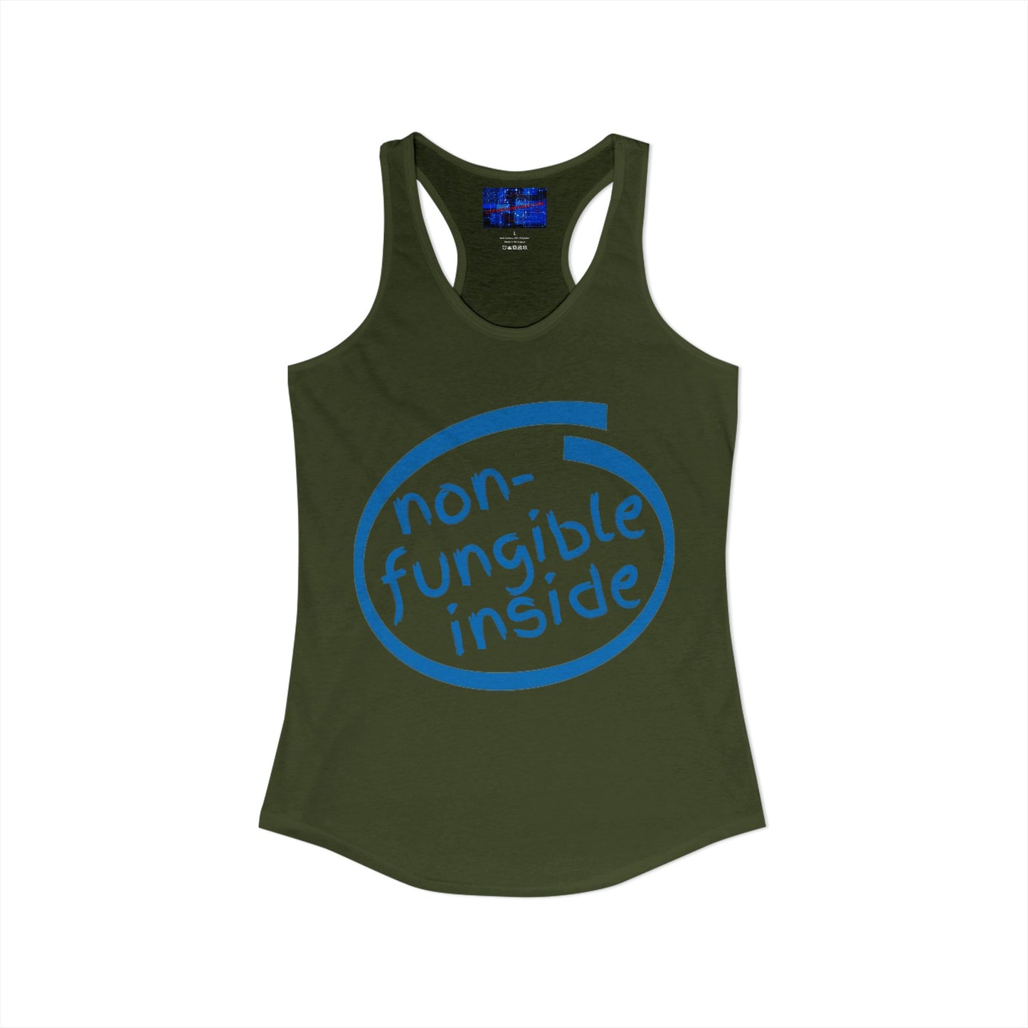 Non-Fungible Inside Women's Racerback Tank Top by cypherpunkgear.com