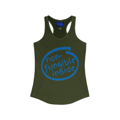Non-Fungible Inside Women's Racerback Tank Top by cypherpunkgear.com