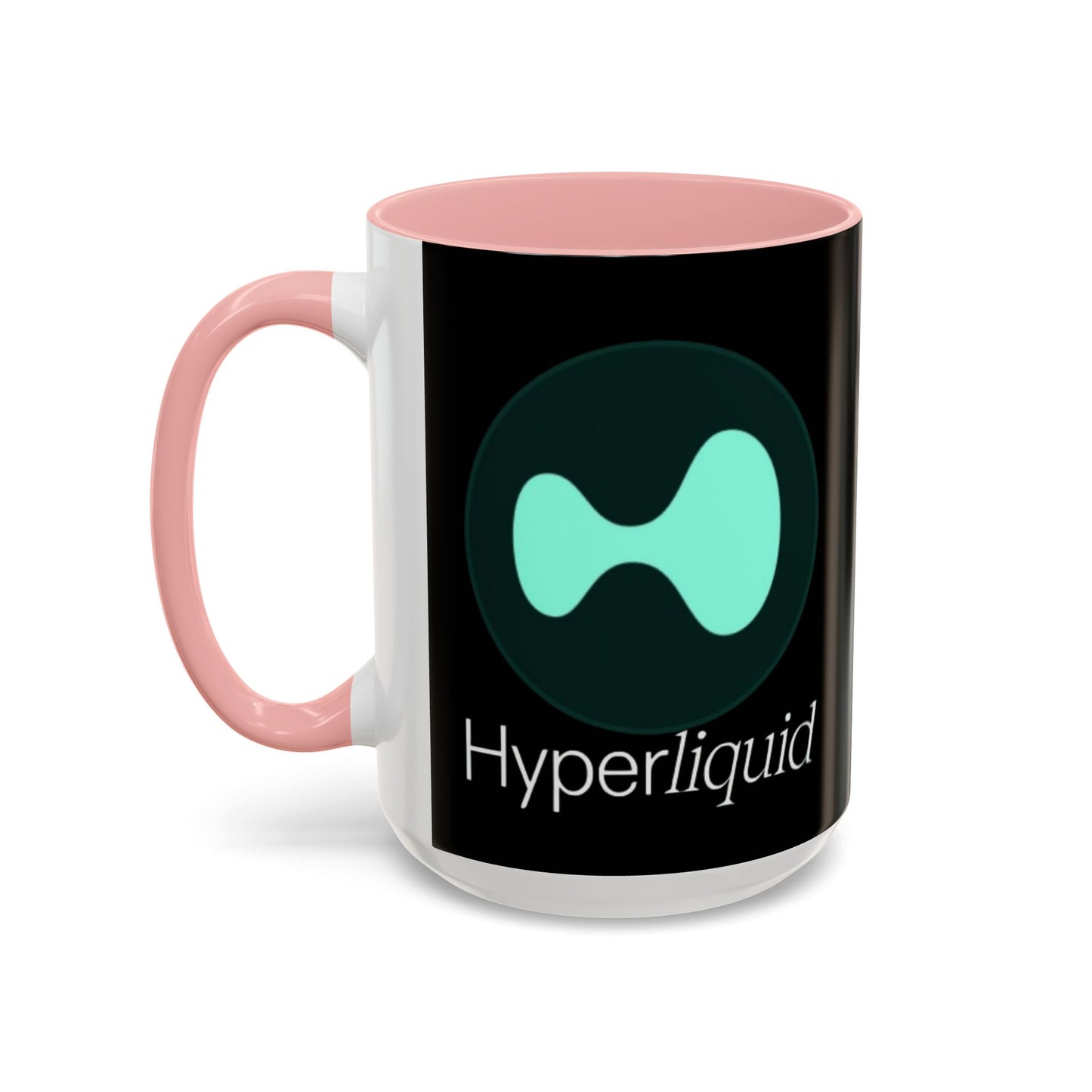 Hyperliquid White font Black Accent Mug by cypherpunkgear.com