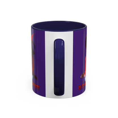 Is it Halloween yet? Dark Purple Accent Mug by CreepyCrafts.boo