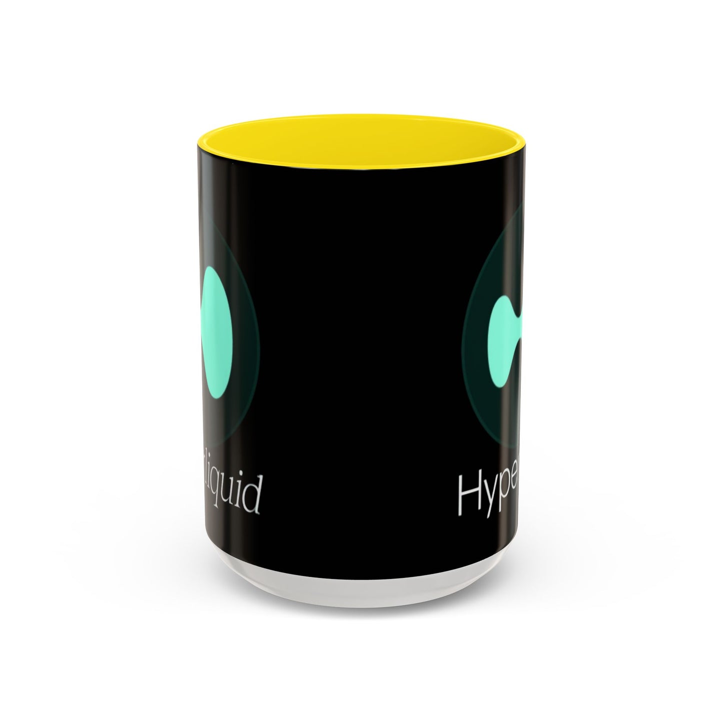Hyperliquid White font Black Accent Mug by cypherpunkgear.com