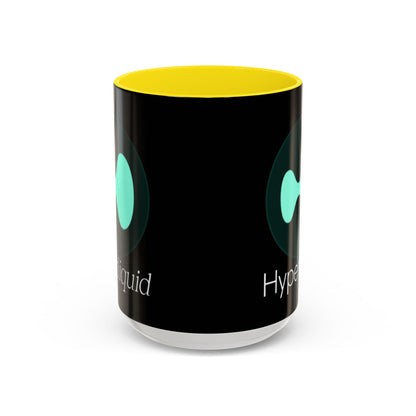 Hyperliquid White font Black Accent Mug by cypherpunkgear.com