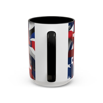 USA! USA! USA WHfont Patriot Accent Mug by cypherpunkgear