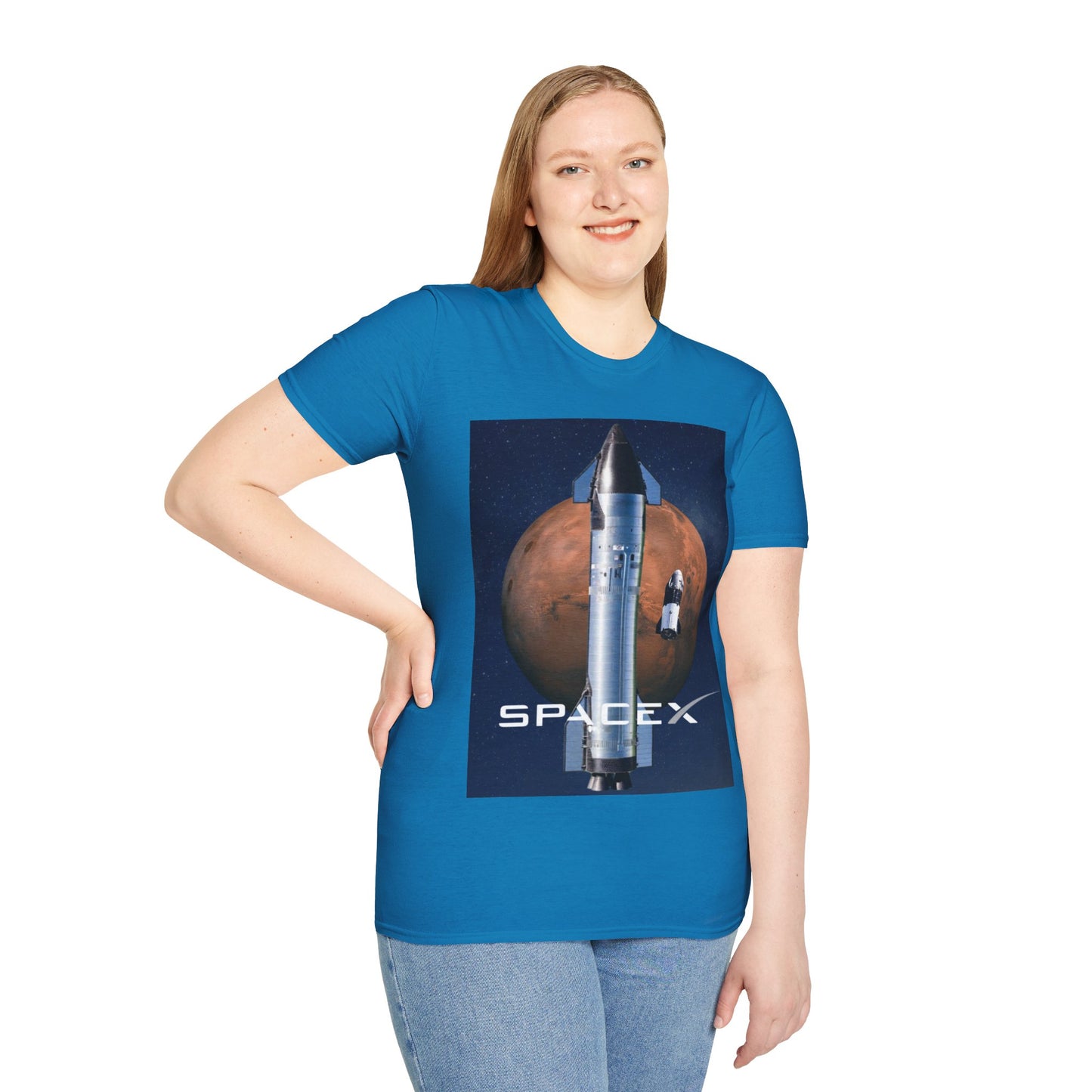 SpaceX Mars Unisex T-Shirt by cypherpunkgear.com