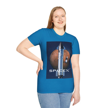 SpaceX Mars Unisex T-Shirt by cypherpunkgear.com