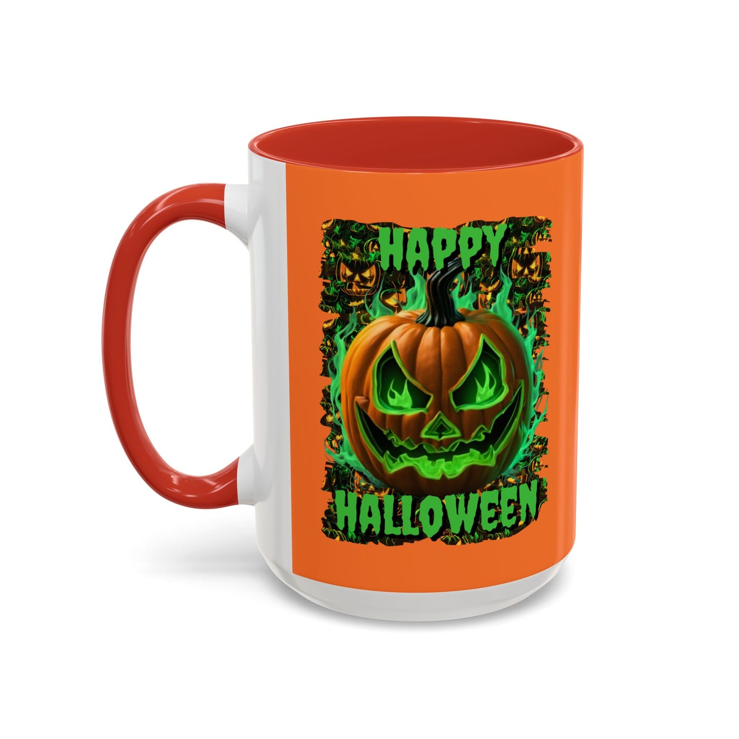 Happy Halloween Green Jack Accent Mug by cypherpunkgear