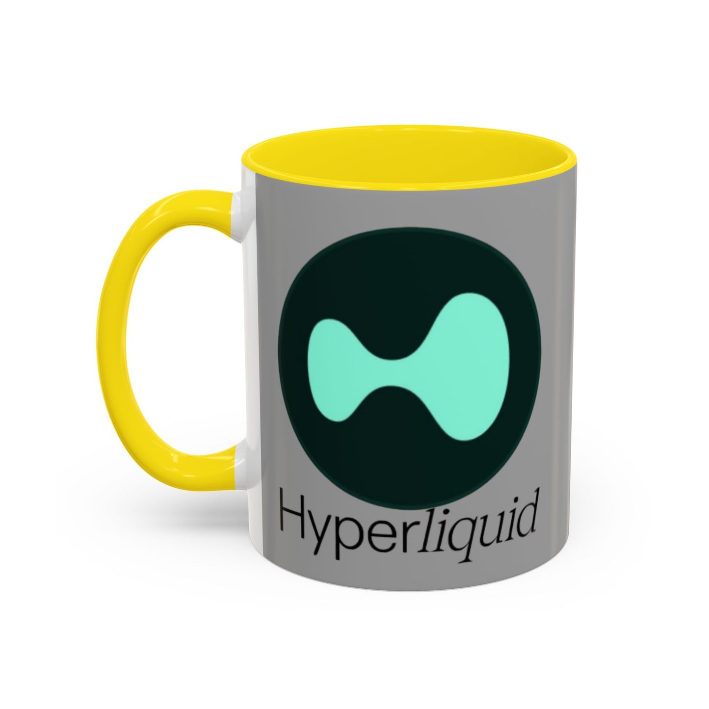 Hyperliquid Black font Grey Accent Mug by cypherpunkgear.com