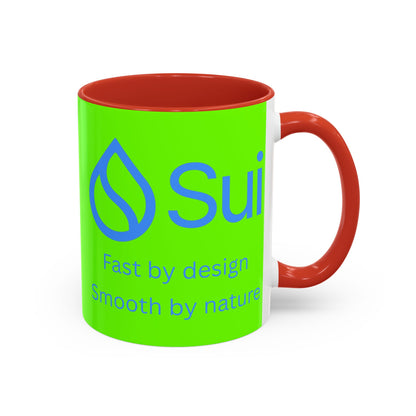 SUI Green Accent Mug by cypherpunkgear.com