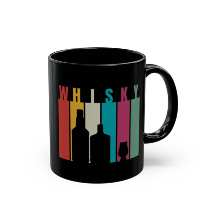 Whisky spelled without an 'e' Black Mug by cypherpunkgear.com