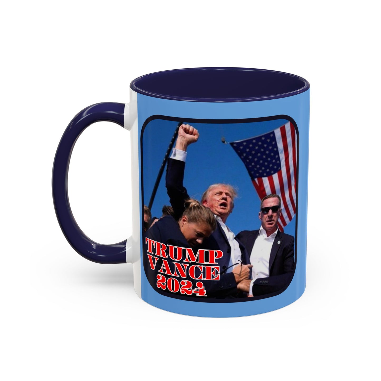 Trump and Vance 2024 Accent Mug by cypherpunkgear