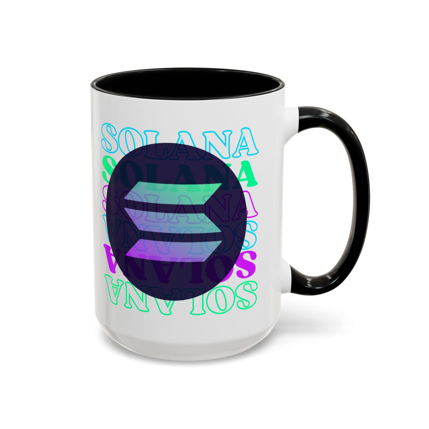 Solana Solana Solana (SOL) Accent Mug by cypherpunkgear.com