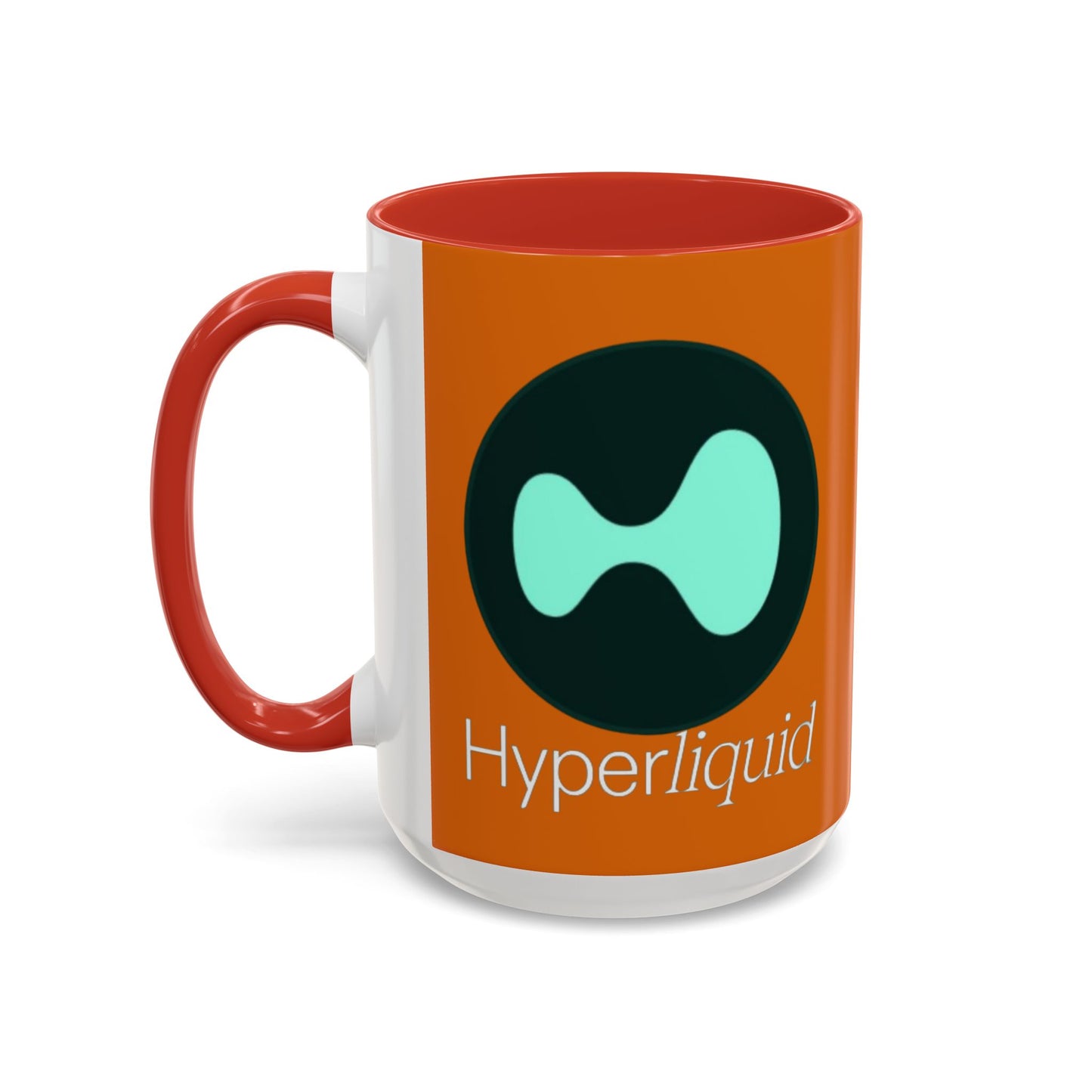 Hyperliquid White font Orange Accent Mug by cypherpunkgear.com