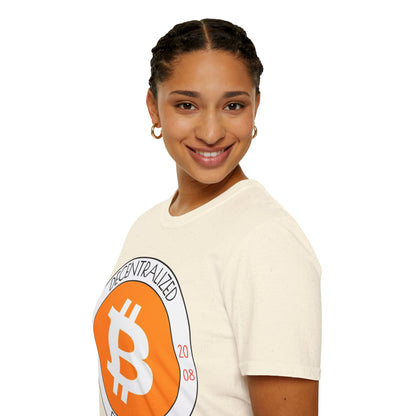 Bitcoin Decentralized Freedom LTcolors Unisex T-Shirt by cypherpunkgear