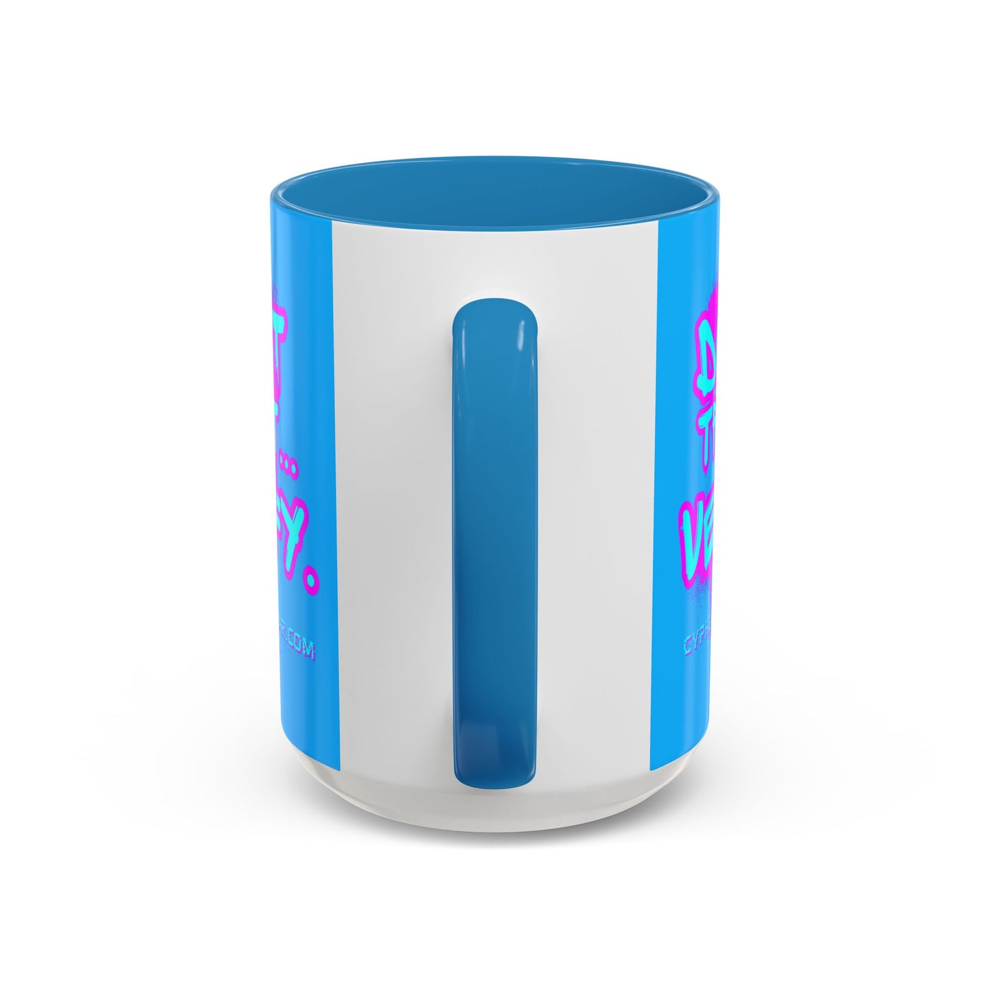 Don't Trust...Verify. Light Blue Accent Mug by cypherpunkgear.com