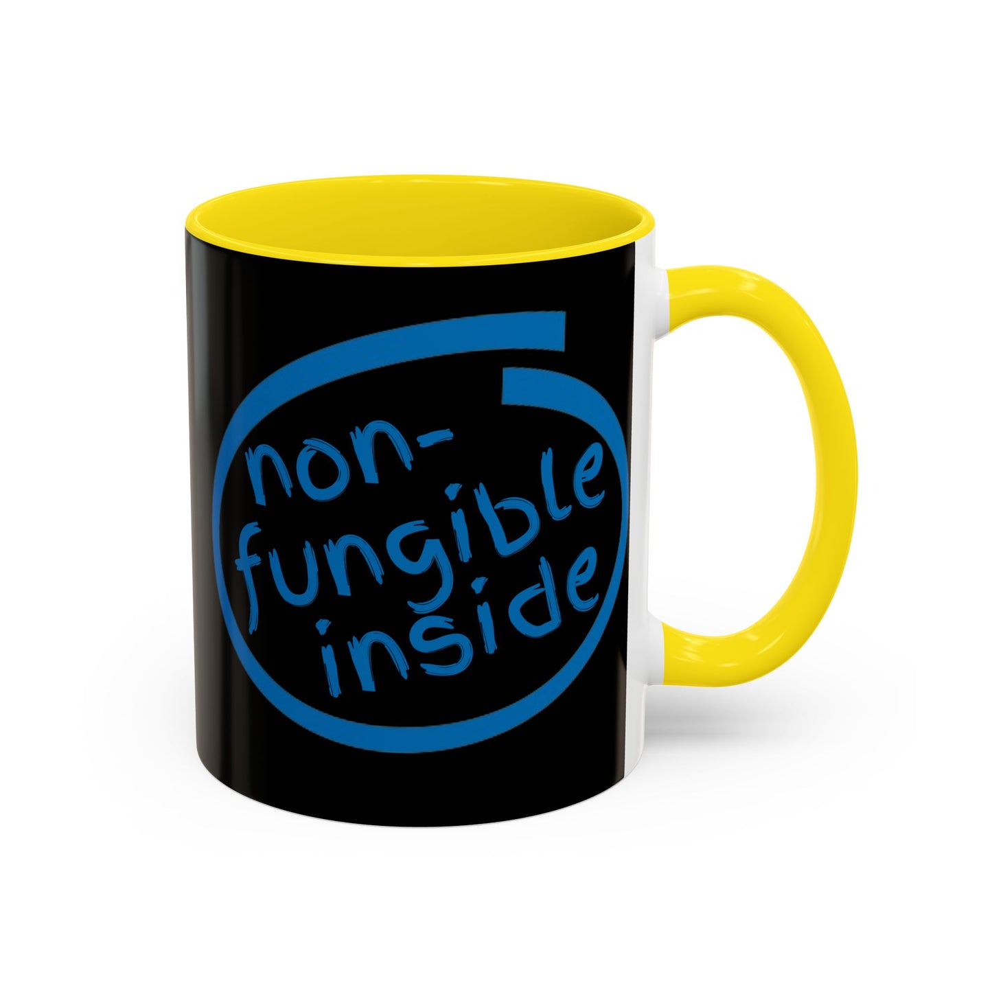 Non-Fungible Inside Black Accent Mug by cypherpunkgear.com