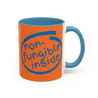 Non-Fungible Inside Orange Accent Mug by cypherpunkgear.com