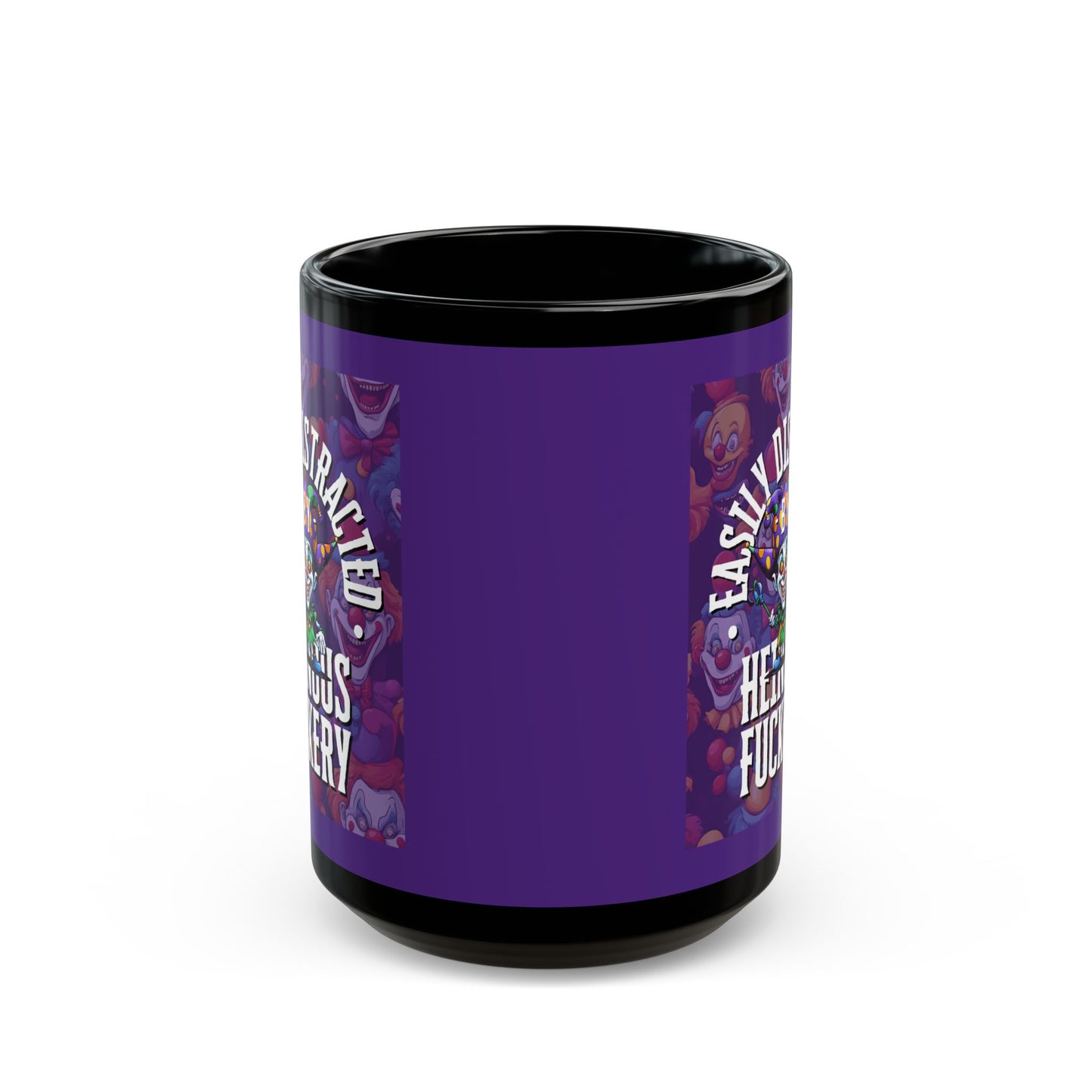 Easily Distracted by Heinous Fuckery Little Jincs Purple Mug by cypherpunkgear.com