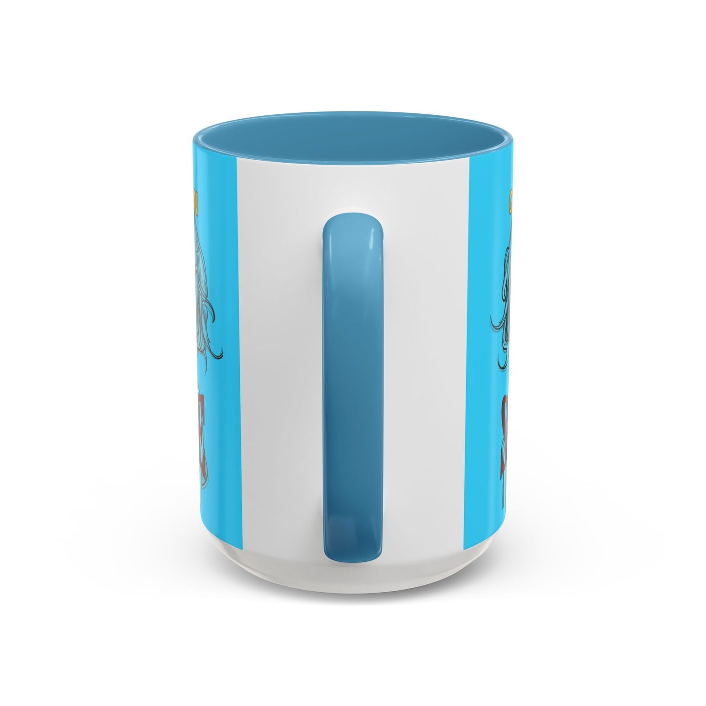 Caution, Savage Light Blue Accent Mug by cypherpunkgear.com