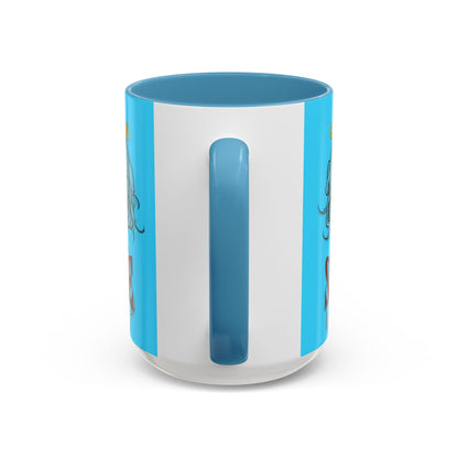 Caution, Savage Light Blue Accent Mug by cypherpunkgear.com