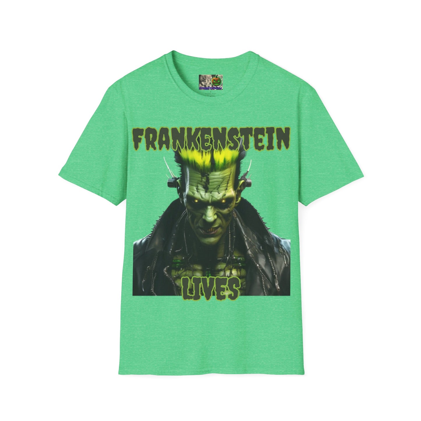 Frankenstein Lives Dark colors Unisex T-Shirt by CreepyCrafts.boo