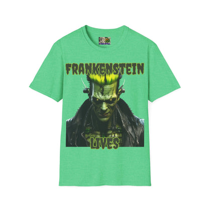 Frankenstein Lives Dark colors Unisex T-Shirt by CreepyCrafts.boo