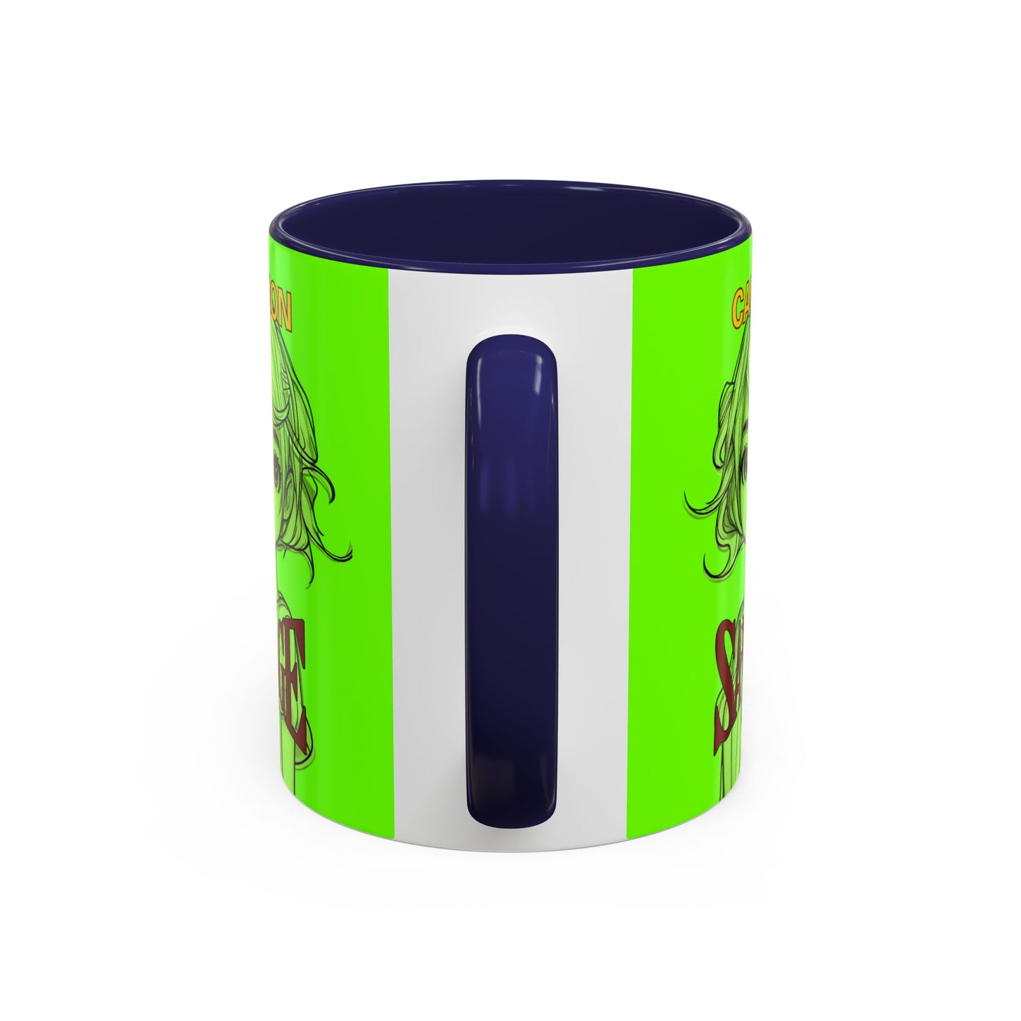 Caution, Savage Light Green Accent Mug by cypherpunkgear.com