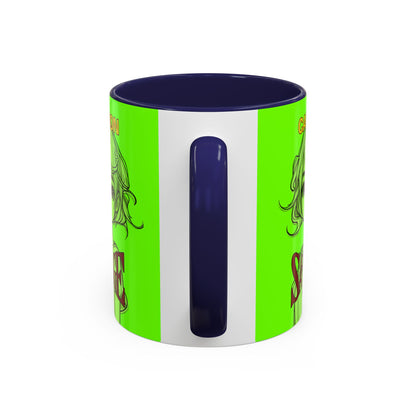 Caution, Savage Light Green Accent Mug by cypherpunkgear.com