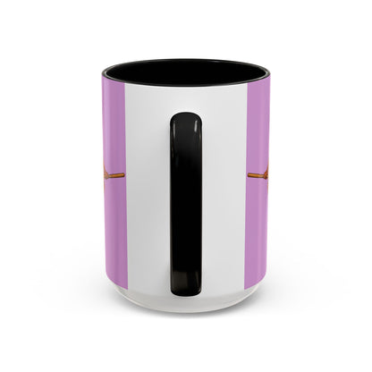 Velvet Vex Pink Accent Mug by CreepyCrafts.boo