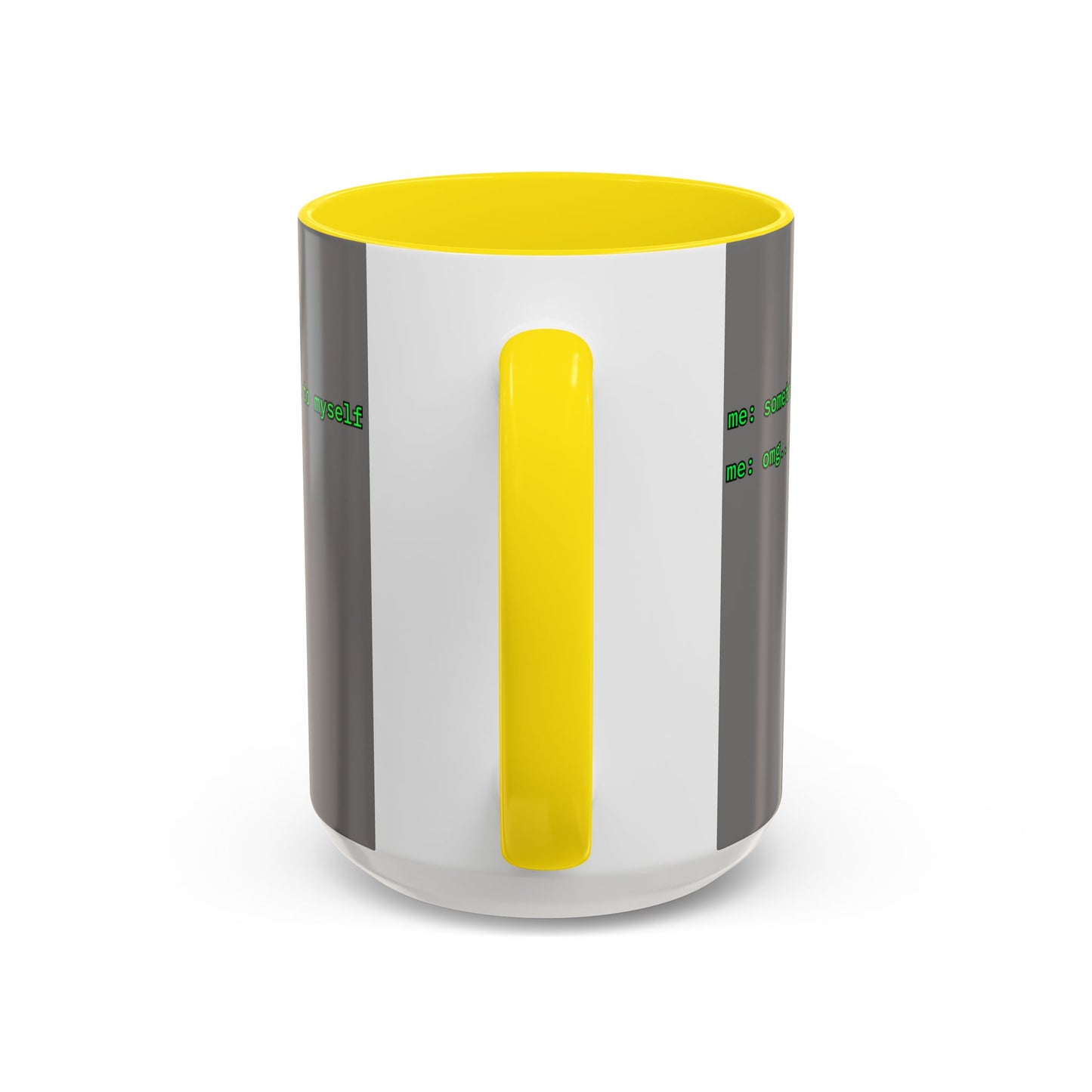 Sometimes I talk to myself - me: omg...same Grey Accent Mug by cypherpunkgear.com
