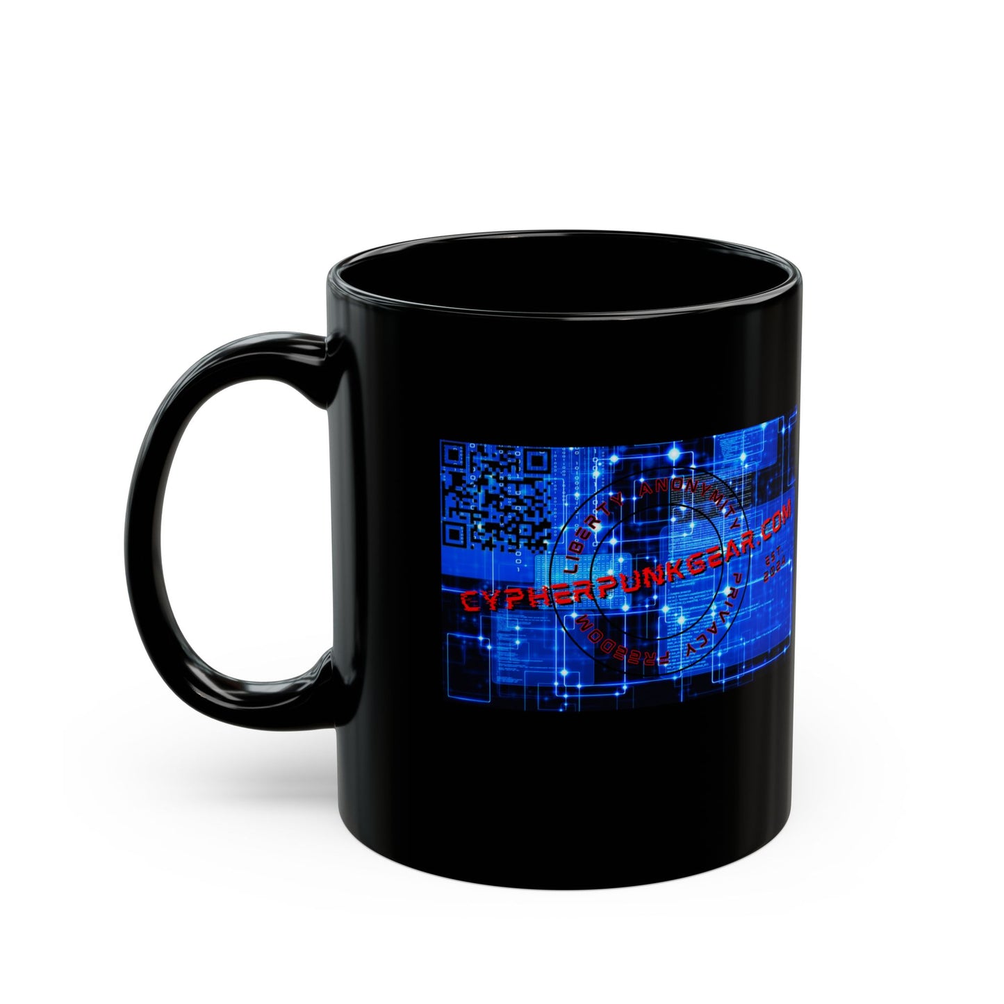 Cypherpunkgear.com logo Black Mug by cypherpunkgear.com