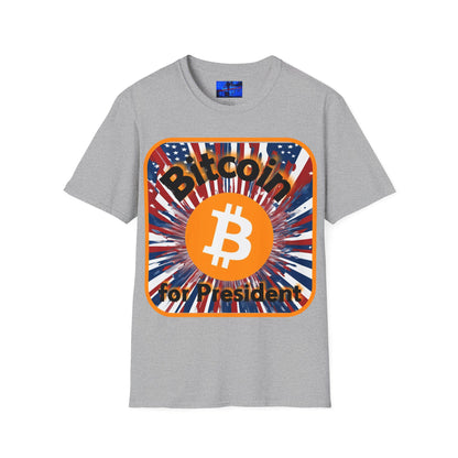 Bitcoin (BTC) for President USA LTcolors Unisex T-Shirt by cypherpunkgear