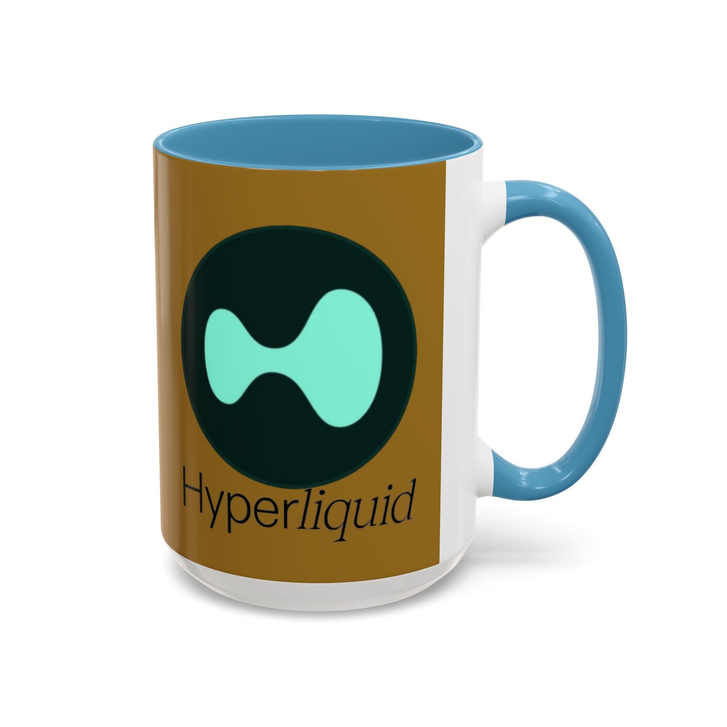 Hyperliquid Black font Brown Accent Mug by cypherpunkgear.com