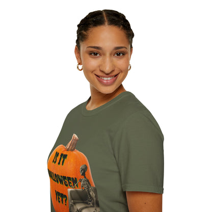 Is it Halloween yet? Skeleton's Giant Pumpkin Dark colors Unisex T-Shirt by CreepyCrafts.boo