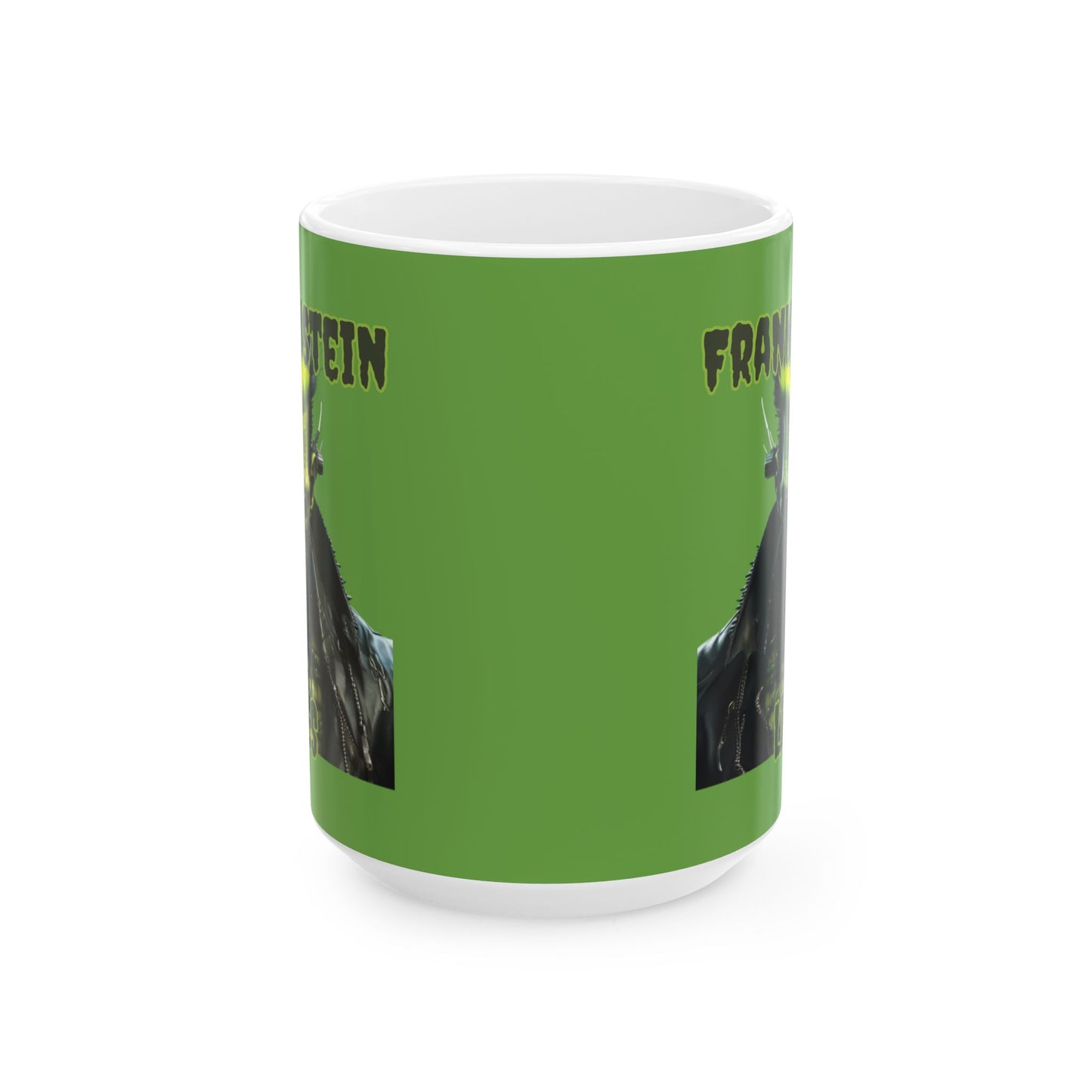 Frankenstein Lives Green Mug by CreepyCrafts.boo