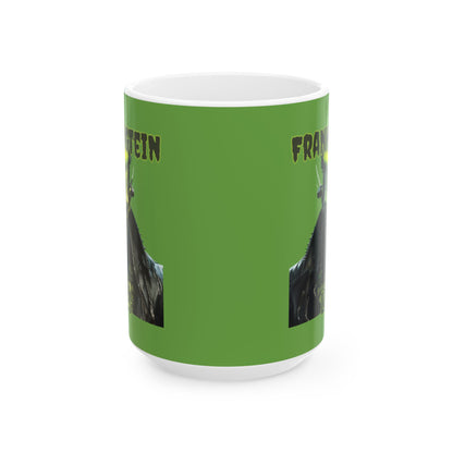 Frankenstein Lives Green Mug by CreepyCrafts.boo