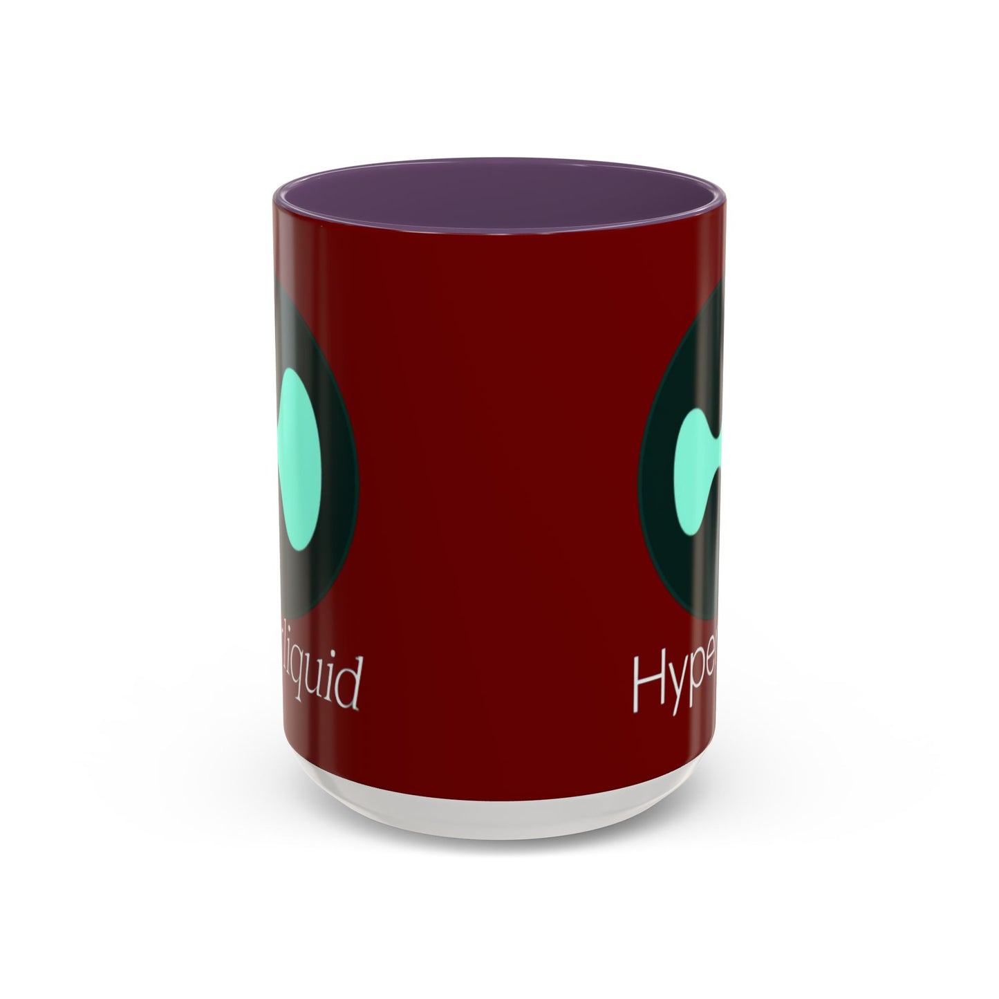 Hyperliquid White font Red Accent Mug by cypherpunkgear.com