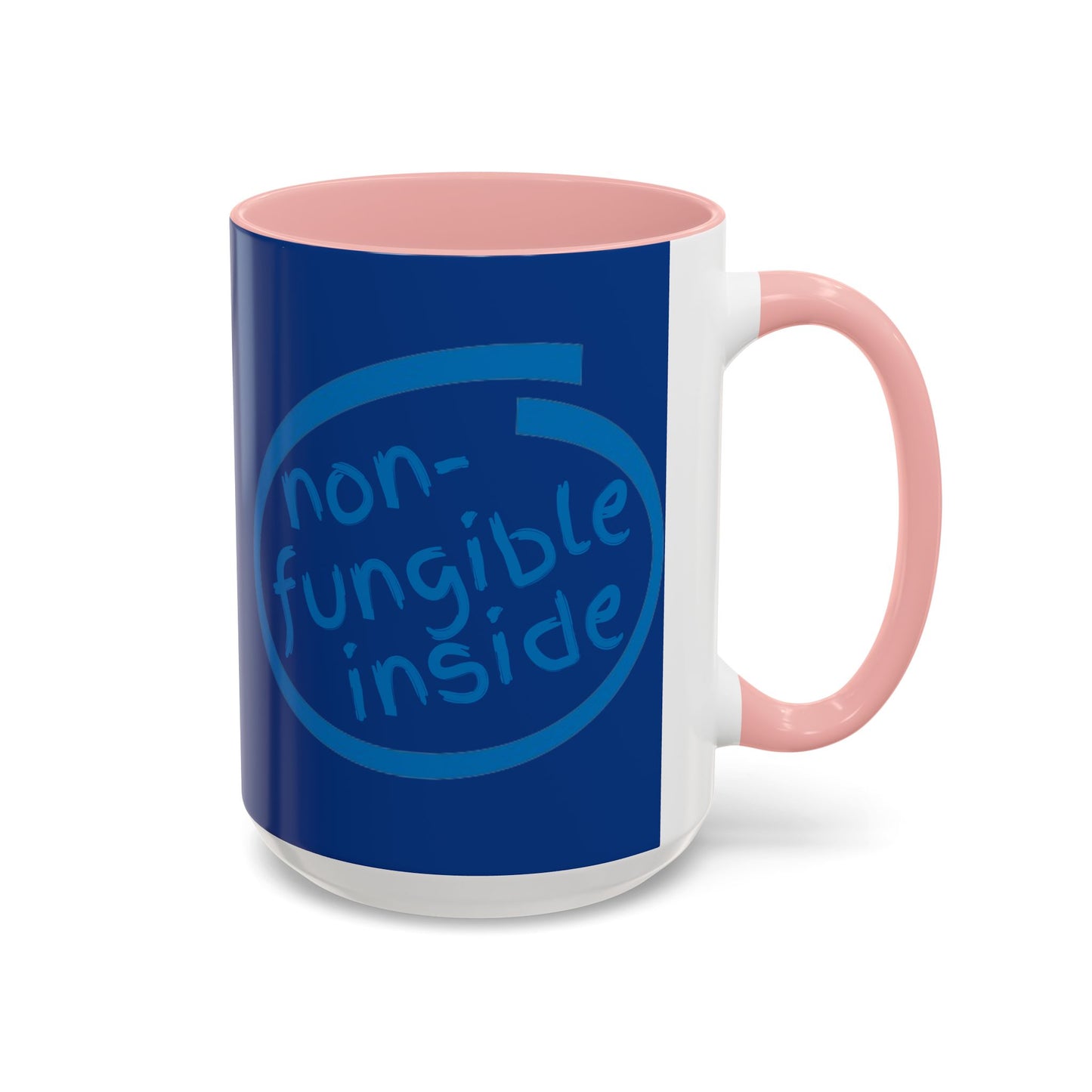 Non-Fungible Inside Dark Blue Accent Mug by cypherpunkgear.com