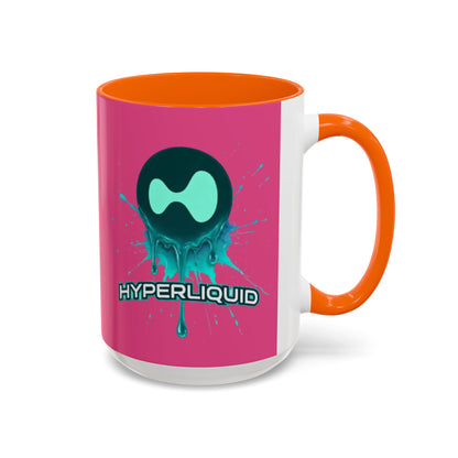 HYPE Drip Pink Accent Mug by cypherpunkgear.com