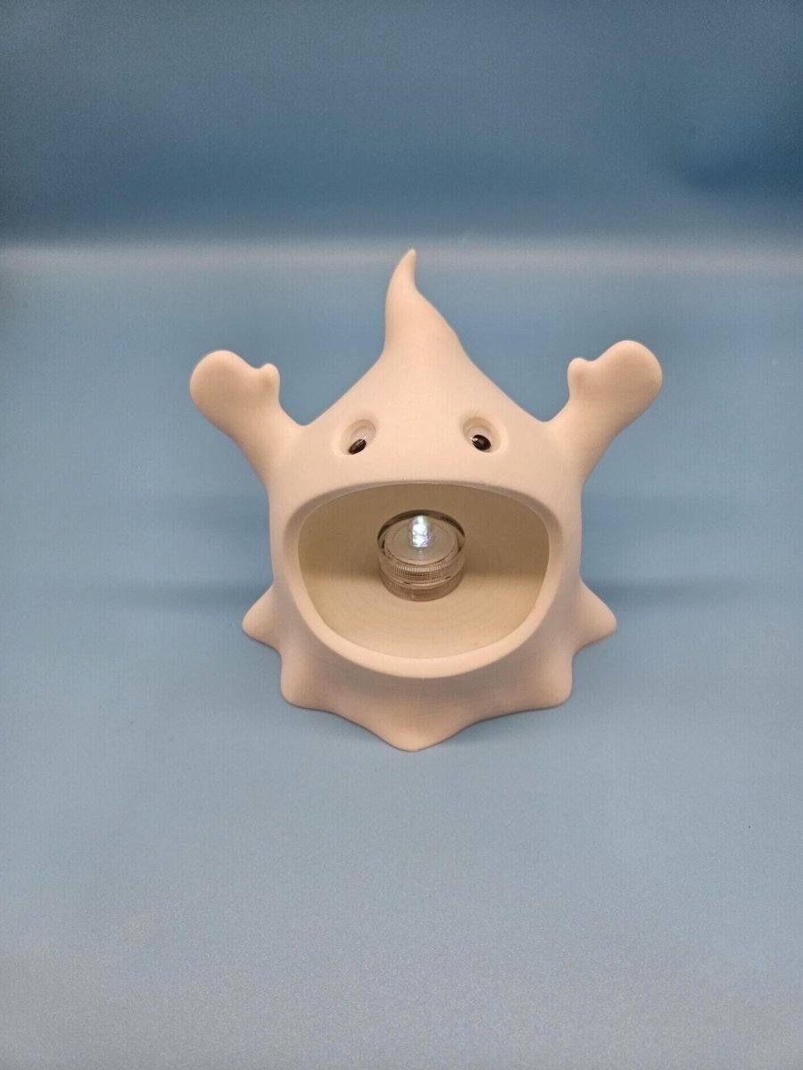 3D-Printed Ghost Candy Dish & LED Lamp – Spooky Cute Halloween Decor