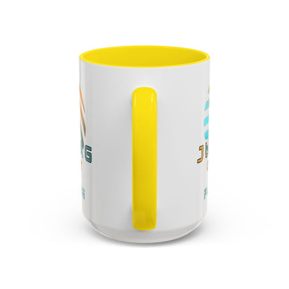 Jupiter (JUP) Orbit the Future White Accent Mug by cypherpunkgear.com