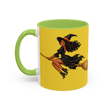 Velvet Vex Yellow Accent Mug by CreepyCrafts.boo