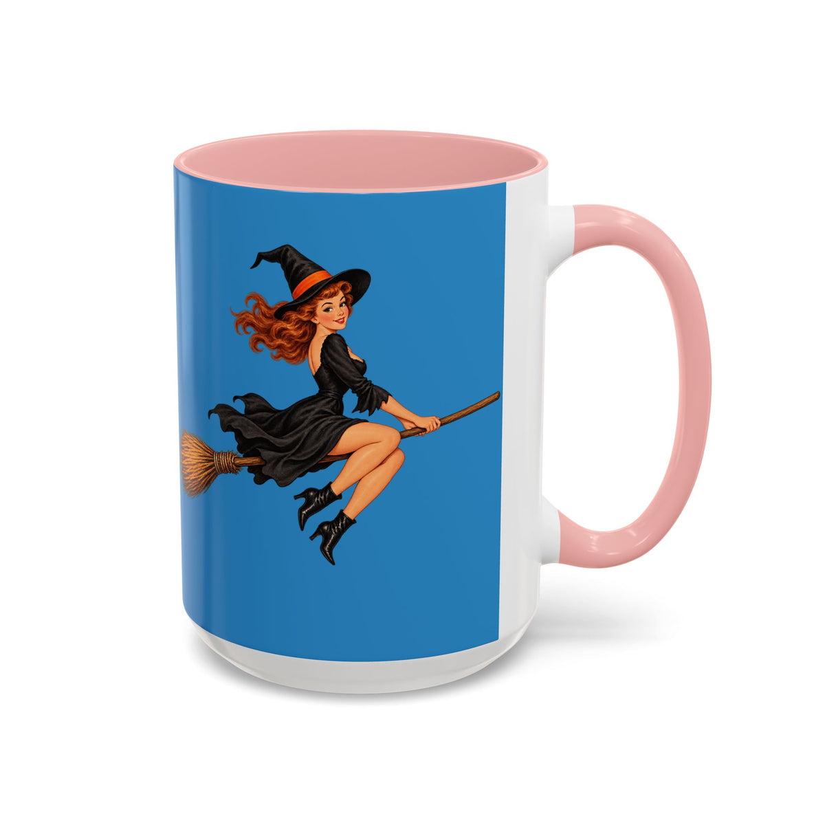 Hazel Hex Blue Accent Mug by CreepyCrafts.boo