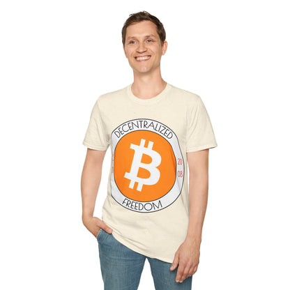 Bitcoin Decentralized Freedom LTcolors Unisex T-Shirt by cypherpunkgear