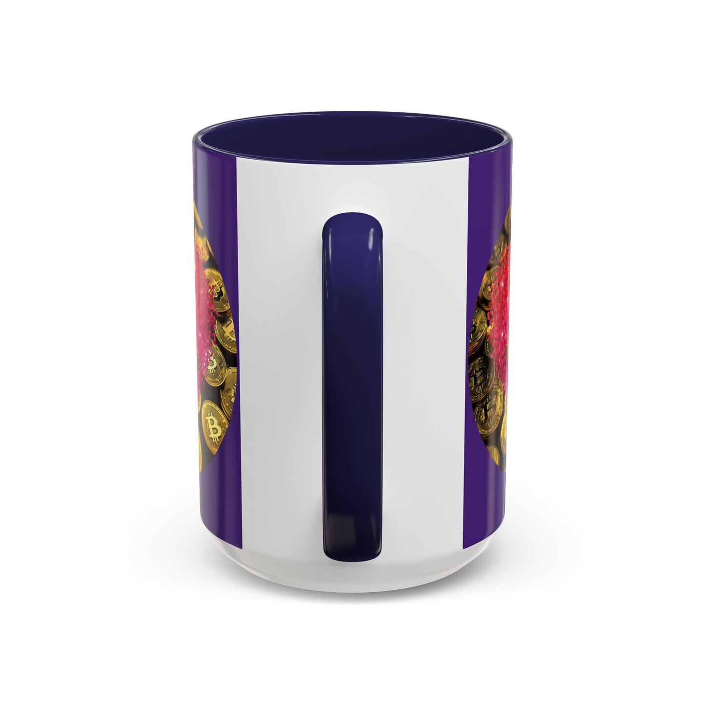 Bitcoin is My Valentine Purple Accent Mug by cypherpunkgear.com
