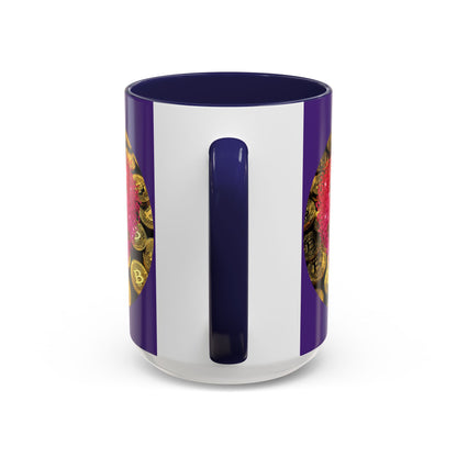 Bitcoin is My Valentine Purple Accent Mug by cypherpunkgear.com