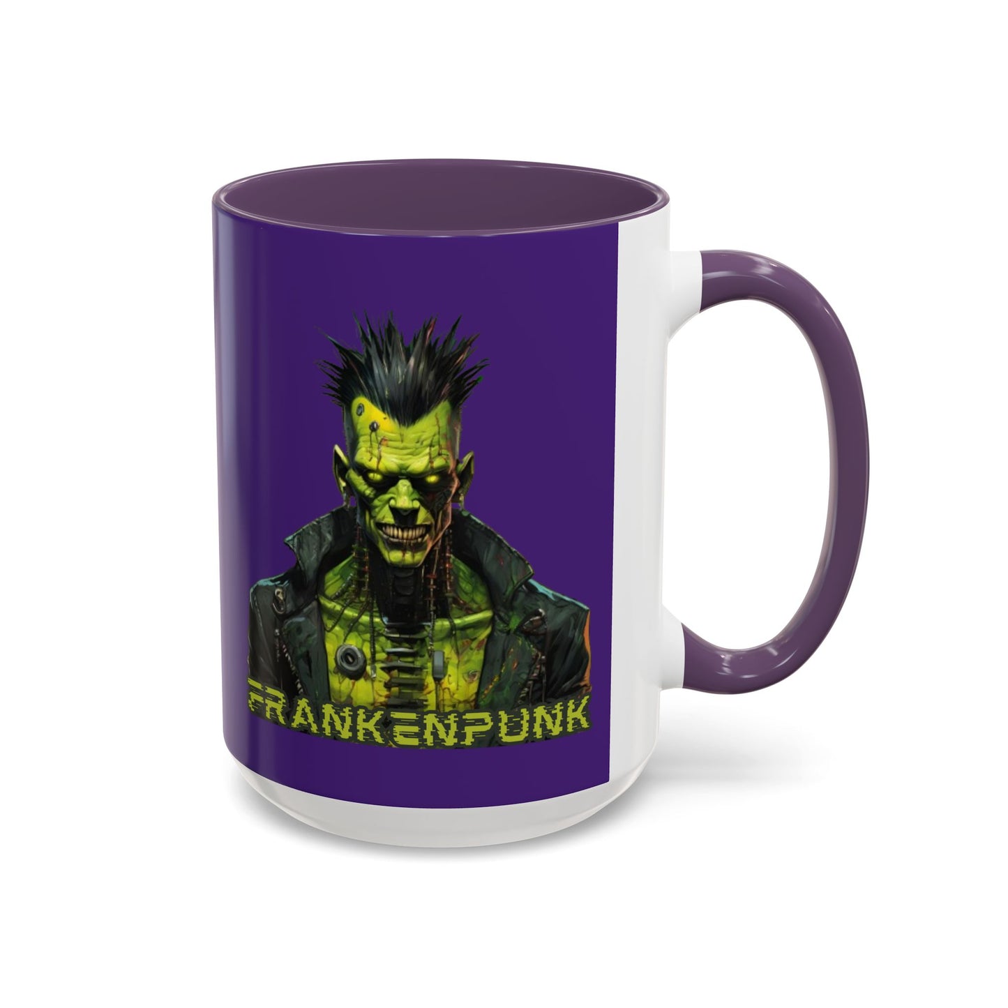 Frankenpunk Purple Accent Mug by CreepyCrafts.boo