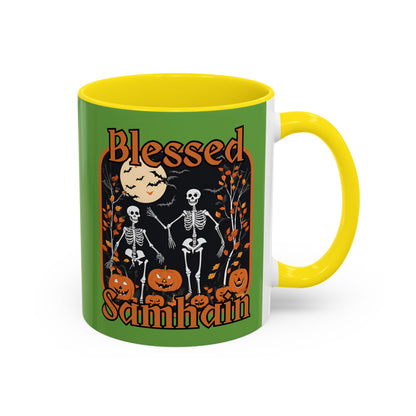 Spooktacular Skeletons of Samhain Accent Mug by CreepyCrafts.boo